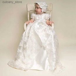 Girl's Dresses Vintage Baby Girl Dress Baptism 1st Year Birthday Party Wedding Christening Infant Clothing Bebes L240311