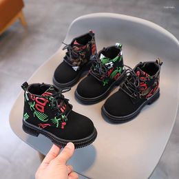 Boots Girls Autumn Winter Shoe For Girl Kids Soft Soled Leather Casual Fashion Trendy Baby Boy Short Size 21-30