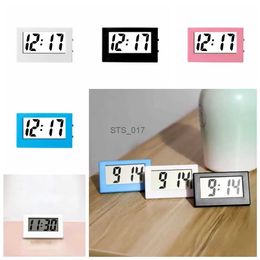 Other Clocks Accessories Mini Small Digital Car Desk Clock Meter Mini Digital LCD Display Travel Electronic Clock Home Office Desk ClockL2403