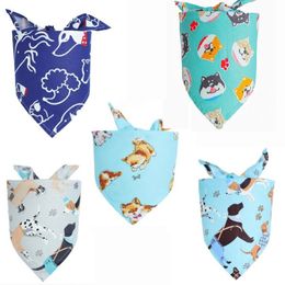 Whole 100pcs lot Dog Apparel Special making Dog Puppy bandanas Collar scarf Bow tie Cotton pet Supplies Y8101256U