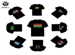 Ruelk Led Tshirt Men Party Rock Disco Dj Sound Activated Led T Shirt Light Up And Down Flashing Equaliser Men039s Tshirt4951009