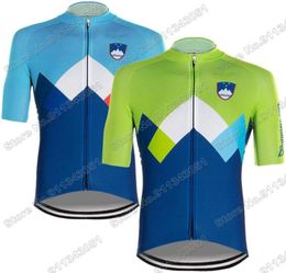 Racing Jackets 2021 Team Slovenia Cycling Jersey Short Sleeve Men Clothing Summer Road Race Bike Shirts Bicycle Tops MTB Maillot3274985