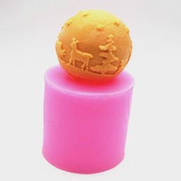 Craft Tools 3D Christmas Ball Silicone Candle Soap Mould Making DIY Fondant Cake Decorating C63B206s