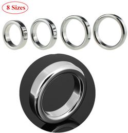 Stainless Steel Penis Rings Delay Ejaculation Cock Rings Diameter 38 41 44 47 50mm Bondage Rings Sex Toys for Men B2277969019