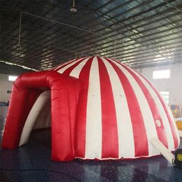 wholesale wholesale 10m 32.8ft diameter oxford Red White Circus entrance Inflatable igloo tent high quality pop up full dome party entry shelter for outdoor event