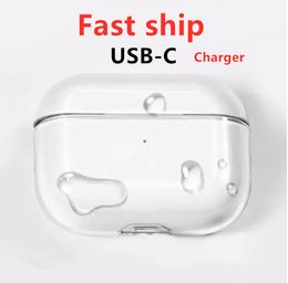 USB C Charging case For Airpods pro 2 airpod earphones 3 Solid Silicone Cute Protective Headphone Cover Apple Wireless Charging Box Shockproof 3nd 2nd Case