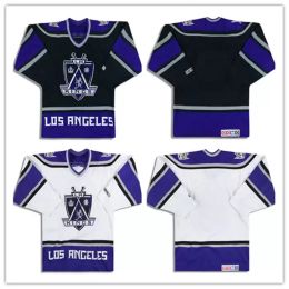 Vintage 1999-02 Custom Mens Women Youth Los''Angeles''Kings''20 Luc Robitaille CCM JERSEY 4 Rob Blake Home Away Black White Hockey Jerseys Any Name Number S