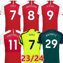 2023 2024 Arsenl SAKA RICE G.JESUS soccer jerseys Mens 23 24 Arsen ODEGAARD HAVERTZ football jersey shirt camisetas futbol maillot