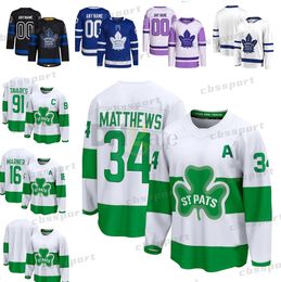 2024 St. Pats 34 Auston Matthews hockey jersey Mitchell Marner William Nylander Ryan Reaves Morgan Rielly Max Domi Tyler Bertuzzi John Tavares Custom Men Youth Women