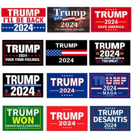 2024 bandeira da campanha presidencial dos EUA bandeira Trump poliéster 90*150 bandeira bandeira da campanha eleitoral Trump