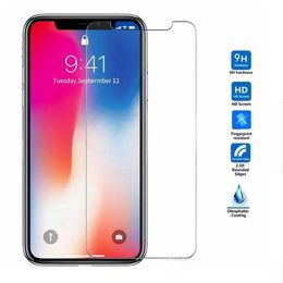 Screen Protector Protective Film for iPhone 15 14 13 12 Mini 11 Pro Max X Xs Max 8 7 6 Plus Samsung A71 A21 LG stylo 6 Aristo 5 Tempered Glass No retail box