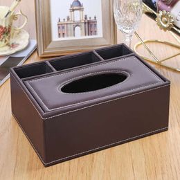 Europeans Style Multifunctional Leather Tissue Box, Tea Table Remote Control Storage Box, Home Living Room Paper Drawer, Hotel Paper High quality material