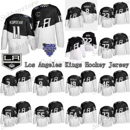 Custom Mens Women Youth Los''Angeles''Kings''Authentic White Black Jersey 99 Gretzky (C) 11 Anze Kopitar (C) Any Name Any Number Hockey Jerseys