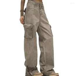 Men's Pants Wasteland Style Techwear Vintage Distressed Men Fashion Brand Design Sense Large Pocket Overalls Couple Mopping