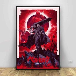 Berserk Poster Japan Anime Art Silk Posters Wall Decor Prints quadro cuadros H1110250z