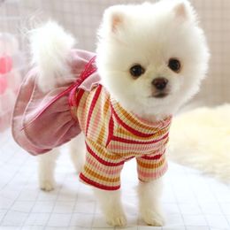 Spirng Summer Dog Clothes Princess Dress Warm for Small Dogs Cat Costumes Coat Jacket Puppy Shirt Pets Outfits T200710278D