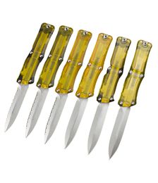 Special Offer H3402 High End AUTO Tactical Knife D2 Stone Wash Blade CNC Aviation Aluminum with PEI Handle Outdoor EDC Pocket Knives with Nylon Bag