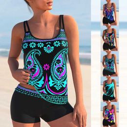 Swim wear Loose Tankini Swimwear Tankini Sexy Bikini Swimwear Summer High Waist Monokini Women New Design Printing Swimwear XS-8XL aquatic sports 240311