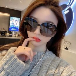 8A quality Designer H home sunglasses Large Frame Sunglasses Women 2024 new fashion round face thin net red street shot in Polarised UV protection