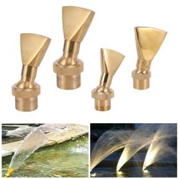 Baths 3/4" 1" 1.5" 2" Adjustable Brass Fan Fountain Air Mix Bubbling Fountain Firework Column Garden Pond Landscape Fountain