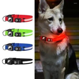 Dog Collars LED Glowing Collar Adjustable Flashing Rechargeable Luminous Night Anti-Lost Light Harness For Pet Supplies