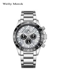 Wristwatches Welly Merck Mens Luxury Watch Divers Watch Waterproof Luminous Sapphire Glass Reloj Hombre Automatic Mechanical WatchesL2303