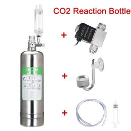 Aquariums Aquarium CO2 Generator 1L 2L Fish Tank CO2 Cylinder Generator System Stainless Steel Water Injection Bubble Metre Aquatic Plant