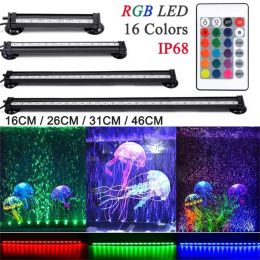 Lightings Aquarium LED Colorful Bubble Light Color Changing Slow Flash Light LED Waterproof Diving Light Clip Fish Tank Light Lamp Decor