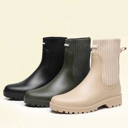HBP Non Brand Fashion Ladies Wholesale Custom Low top Rainy Waterproof Short Beautiful Pvc Rain shoes Rainboots For Women