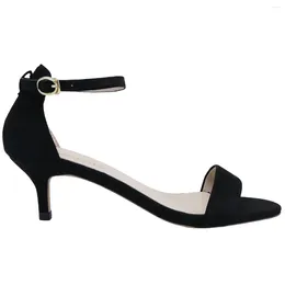 Dress Shoes Large Size Women Sandals 2024 Summer 5cm Low High Heels Fashion Open Toe Buckle Party Sexy Thin Heel Wedding