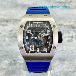 Timeless Wrist Watch Elegant Wristwatches RM Watch Rm010 Series Rm010 Titanium Metal Barrel Type Hollow Out Dial Luxury