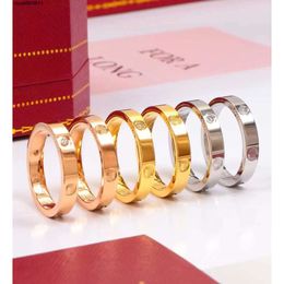 Red Box Love Ring for Man Woman High Quality Silver Rose Gold Luxury Jewellery Women Men Designer Rings Size