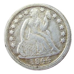US 1844 P S Liberty Seated Dime Silver Plated Copy Coin Craft Promotion Factory nice home Accessories Silver Coins2248