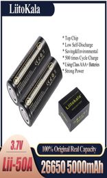 HK LiitoKala Rechargeable Battery Lii50A 26650 5000mah 2665050A Liion 37v for Flashlight 20A new packing3582449
