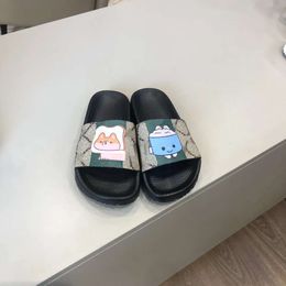 Sandals Kids Slides Girls Printed Slippers Casual Beach Children Letters Toddler Rubber Youth Home Shoes