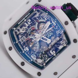 Fashion Diving Watch RM Wristwatch RM030 Automatic Mechanical Watch RM030 White Ceramic Men Automatic Machinery Swiss Famous Luxury Sports Chronograph