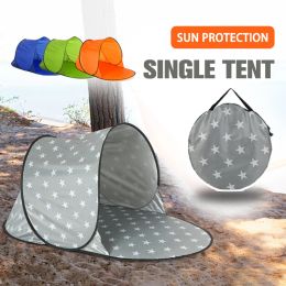 Awnings Outdoor Camping Tent Waterproof Anti UV Beach Tent Automatic Ultralight Pop Up Tent Summer Sea Sun Shelters Awning Sunshade