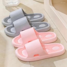 Slippers Female Summer Massage Men's Indoor Bathroom Sandal Non-slip Solid Colour Round Head Casual Shoes Zapatos De Hombre