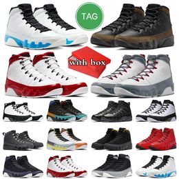 With Box Sneakers 9 9s Men Basketball Shoes Trainers Powder Blue Light Olive Gym Red Particle Grey Racer Blue Bred mens sports