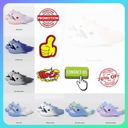 Designer Casual Platform shark Slides Slippers M1en Woman anti rainbow fashion slip wear-resistant Light weight breathable Low cut super soft sandals GAI