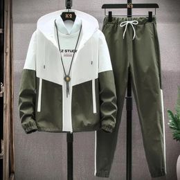 Men's Tracksuits 2021 Spring And Autumn Casual Suit Hoodie Pants Jogging Original Place Sportswear Training185z