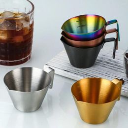 Coffee Pots 304 Stainless Steel Espresso Measuring Cup Small 100ml S V-Shaped Mouth With Handle