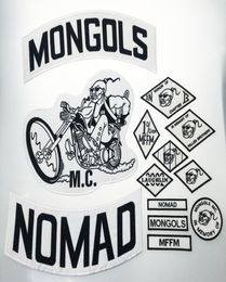 MONGOLS NOMAD MC Biker Vest Embroidery Patches 1 MFFM IN Memory Iron On Full Back of Jacket Motorcyle Patch2682285