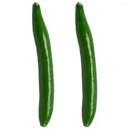 Decorative Flowers 2 Pcs Simulation Cucumber Cucumbers Food Shop Decor Fake Prop Vegetable Ornament Models Window Pography Lifelike