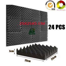 24Pack Fireproof Egg Crate Acoustic Foam Board Studio Sound Treatment Soundproof Panels Pro Audio Equipment Sound Insulation Spong235z