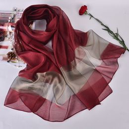 Scarves Fashion Silk Shawls For Women Elegant Hijab Scarf Female 200 70cm Long Stoles Beach Shawl Neck Scarfs Ladies Spring315R