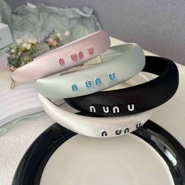 m Brand Designer Letter Headbands for Women Wide-brimmed Thicken Spring HairBands HeadWrap Cloth Fabric Headwear Street Fashion HeadScarf Christmas gift