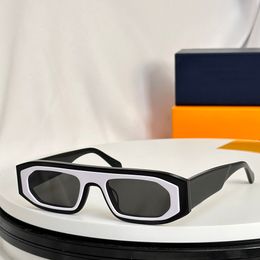 Black White Luxury Sunglasses Dark Gray Lenses Men Women Summer Sunnies Sonnenbrille Fashion Shades UV400 Eyewear Unisex