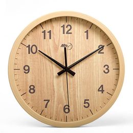 12 Inch Round Wall Clock Wooden Modern Design Antique Wooden Wall Clock Big Home Christmas Home Decoration Accessories Needle284s