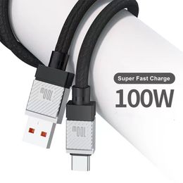 100W Type C Cable Super Fast Charging Cable Thickened 6A USB C Charger Cable Data Cord For Samsung Realme Huawei P30 Oneplus Poco
